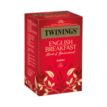 Twinings English Breakfast, Schwarztee, 20 Teebeutel im Kuvert, 40g